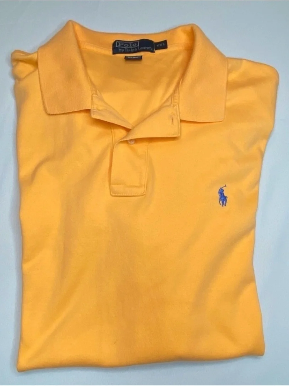 Ralph Lauren Orange Polo Shirt with Blue Pony